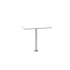 pack laminate table top in cream white colour, 70cm table leg, two bases