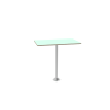 pack laminate table top in agave green colour, 70cm table leg, two bases
