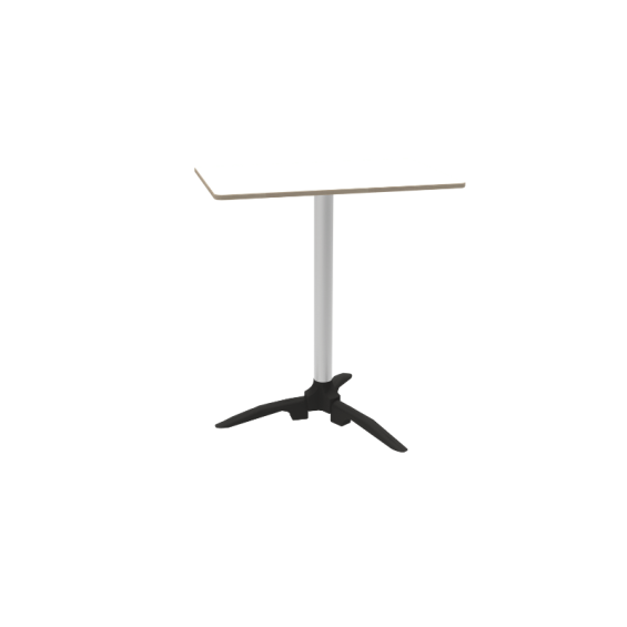 pack tablero de mesa laminado blanco crema, pie de mesa de 60 cm, una base, un trípode