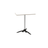 Set Tischplatte laminiert cremeweiß, Tischfuß 60 cm, eine Basis, ein Tripod