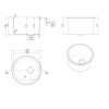 cutout dimensions round stainless steel sink for converted van
