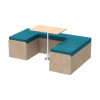 Module Lit Banquette 120 cm + Table - Kit Aménagement Universel et Amovable