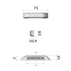 Dimensiones foco LED doble para furgoneta
