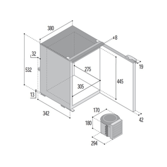 Réfrigérateur VITRIFRIGO C42L