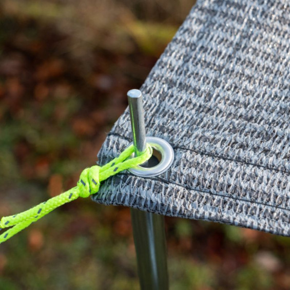An eyelet of the awning