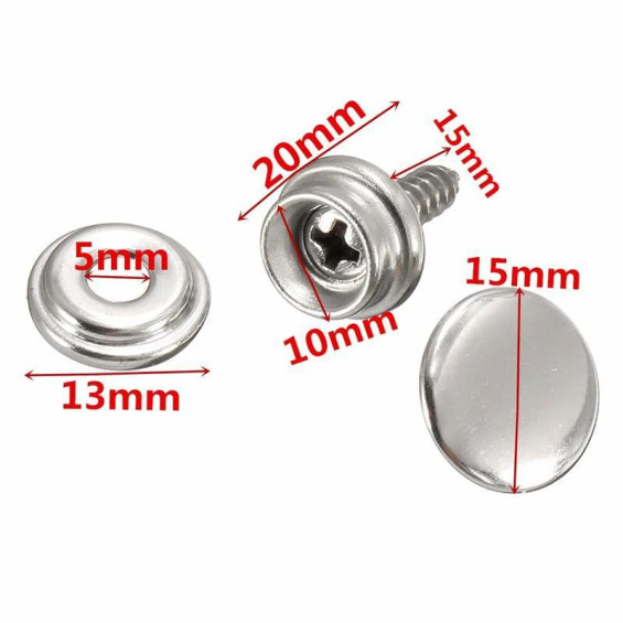 Screw-on snap fastener for...