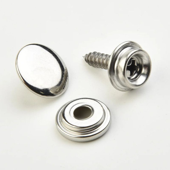 Screw-on snap fastener for...