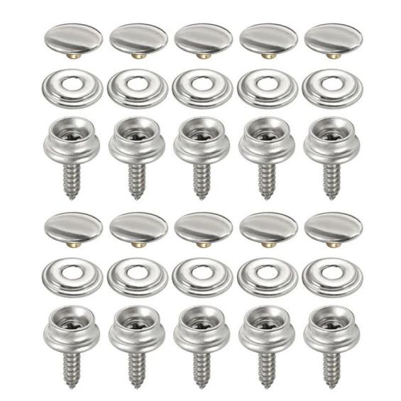Screw-on snap fastener for...
