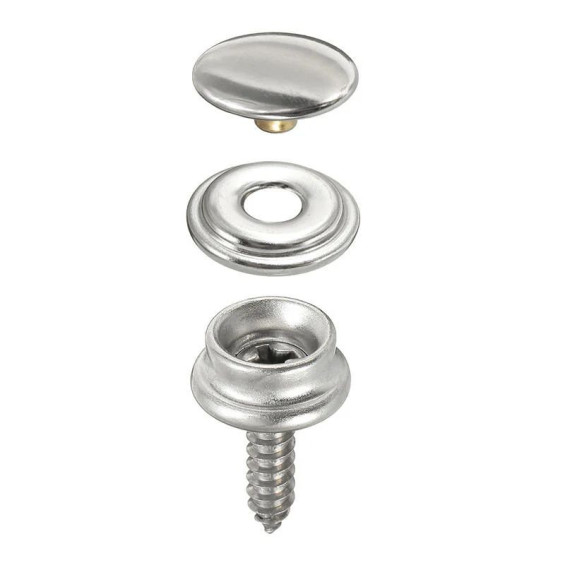 Screw-on snap fastener for...