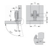 Soft close hinge for van cupboard