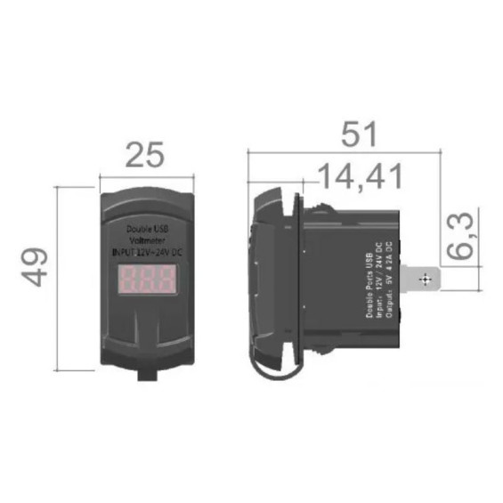 Voltmeter for Carlingswitch electrical panel
