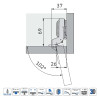 recessed surface-mounted hinge