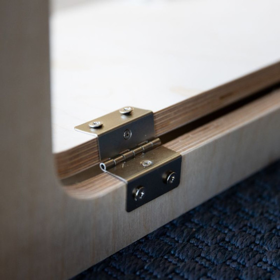 Furniture door hinge for van and campervan
