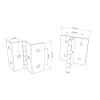 hinge for 15mm wood panel and inset door
