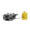 Compact two-burner stove for van
