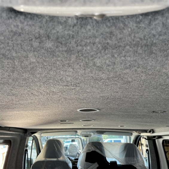 revêtement en moquette gris pour fourgon