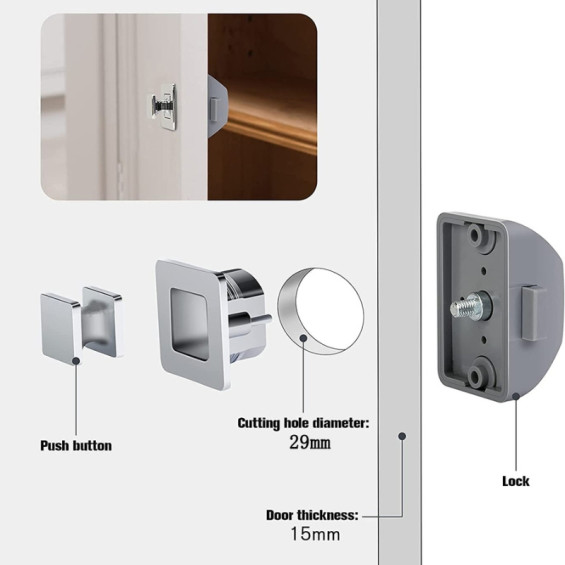Pushlock cuadrado de...
