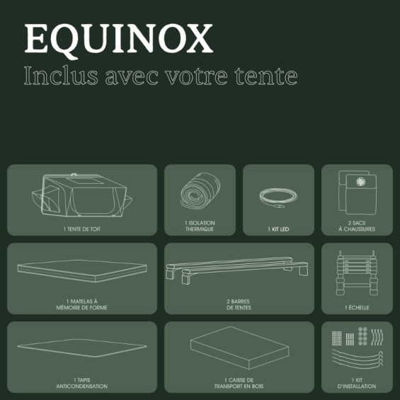 Accesorios de la tienda de techo Equinox