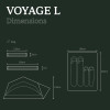 Dimensions of the Voyage L roof tent