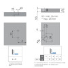 Dimensiones de empotramiento para la bisagra de pared de furgoneta