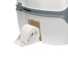 Integriertes Fach für Toilettenpapierrolle an der Seite des Porta Potti 565E