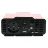 Front panel of the EZA 300W pure sine wave inverter with mains socket, USB port and on/off switch