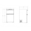 Las dimensiones del refrigerador de compresor Blizz F80