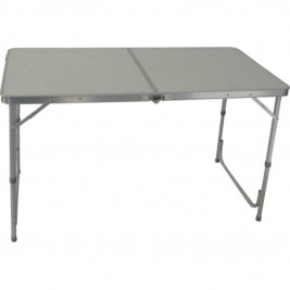 Mesa plegable de camping tipo maletín de aluminio 4 personas Bayasun - vista desplegada