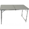 Mesa plegable de camping tipo maletín de aluminio 4 personas Bayasun - vista desplegada