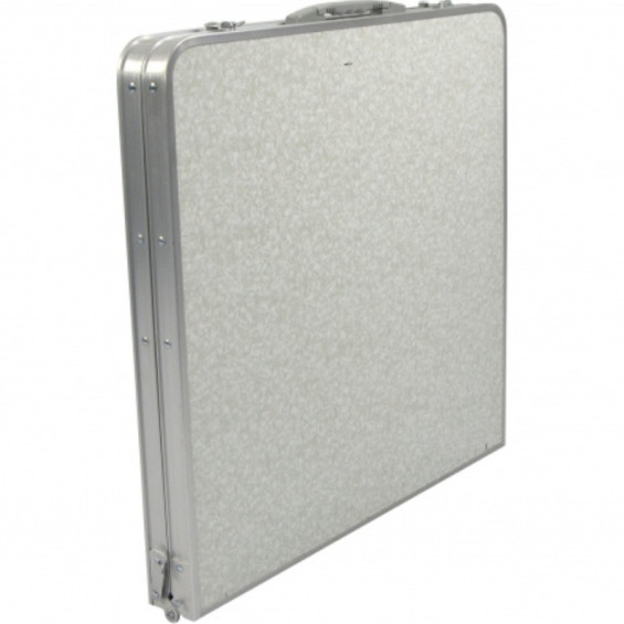 Klappbarer Campingtisch Bayasun im Kofferformat geschlossen - 60 x 60 cm