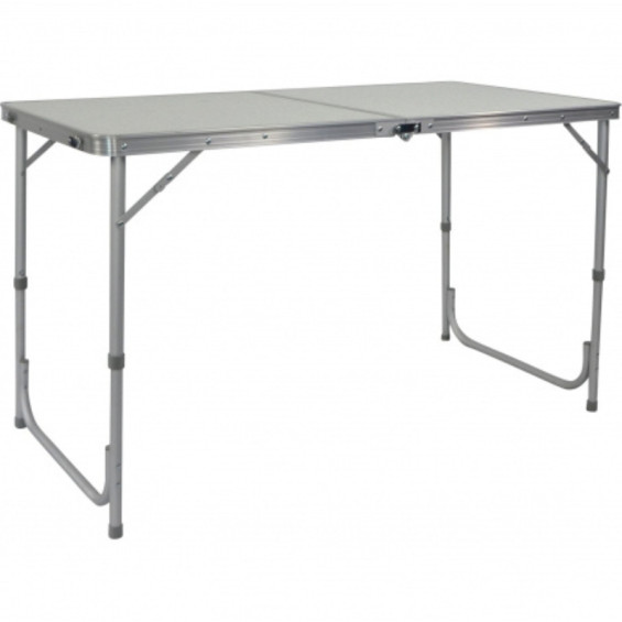 Mesa maletín Eco Bayasun plegada de perfil - grosor 8 cm para almacenamiento en furgoneta