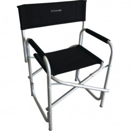 Klappbarer Director-Sessel Bayasun Black mit Aluminiumgestell aus Rundrohren - Seitenansicht