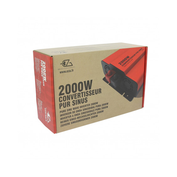 Pure sine wave inverter 12V 2000W EZA - product box packaging