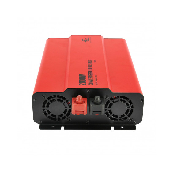 Pure sine wave inverter 12V 2000W EZA - three-quarter view with fans