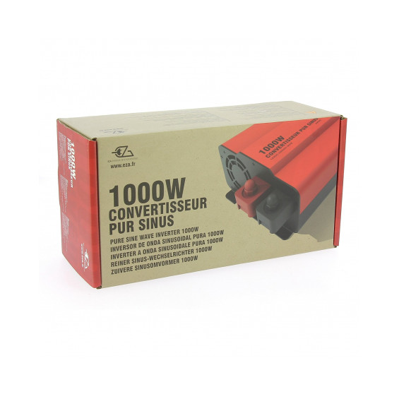 Pure sine wave inverter 12V 1000W EZA - AC type F mains cable included