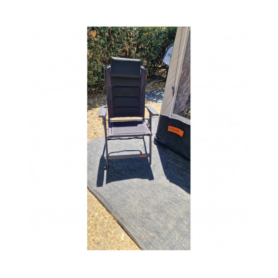 Sereno Soplair folding camping chair folded, compact side view