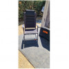 Silla de camping plegable Sereno Soplair plegada, vista lateral compacta