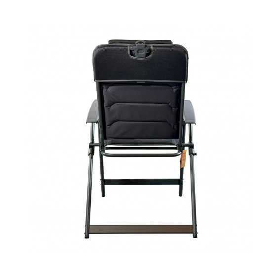 Campingstuhl Sereno Soplair von hinten, Aluminiumrahmen und 2D-Mesh-Gewebe