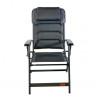 Sereno Soplair dark grey chair, front view, reclined backrest position