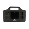 Tragbare Stromstation EZA Power-E 500, Vorderansicht, LCD-Display und Ausgangsanschlüsse sichtbar