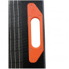 Querschnitt des EZA 100W Koffer-Solarpanels zusammengeklappt, 45mm Stärke und Tragegriff