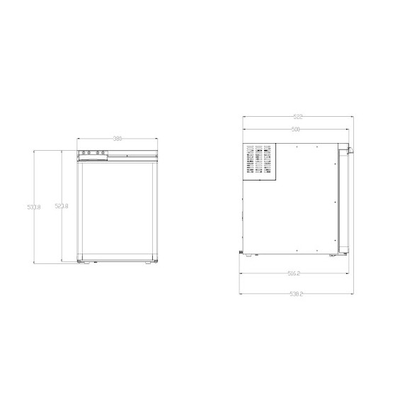 dimensiones del frigorífico blizz f50