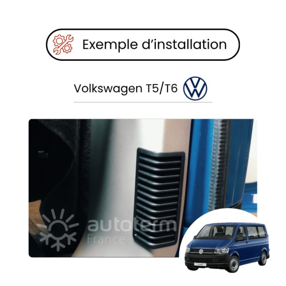 Abgasrohr der Standheizung Autoterm Air 2D am VW T5 T6