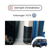 Abgasrohr der Standheizung Autoterm Air 2D am VW T5 T6
