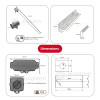 Dimensiones del kit de calefacción Autoterm Air 2D para Ford Transit Custom