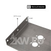 Esquema acotado de la placa de fijación acodada Autoterm para Renault Master XDD - orificio de paso Ø 10 mm, retorno 4 cm