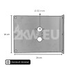 Placa de montaje calefacción Autoterm Air 2D para Renault Master XDD - dimensiones 26 x 20 cm, orificio central Ø 30 mm