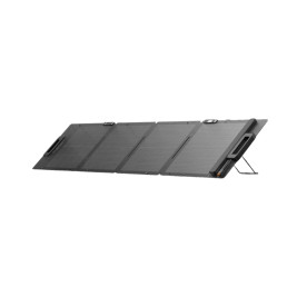 Leichtes tragbares Solarmodul EcoFlow 110 W aufgeklappt, Seitenansicht, sichtbare Schlankheit des Moduls