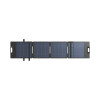 EcoFlow 110 W lightweight portable solar panel unfolded flat, rear view, black monocrystalline cells on 4 panels