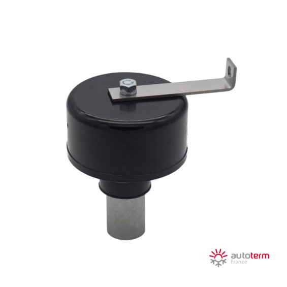 Filtro de admisión de aire Autoterm — vista lateral con abrazadera de acero inoxidable W4